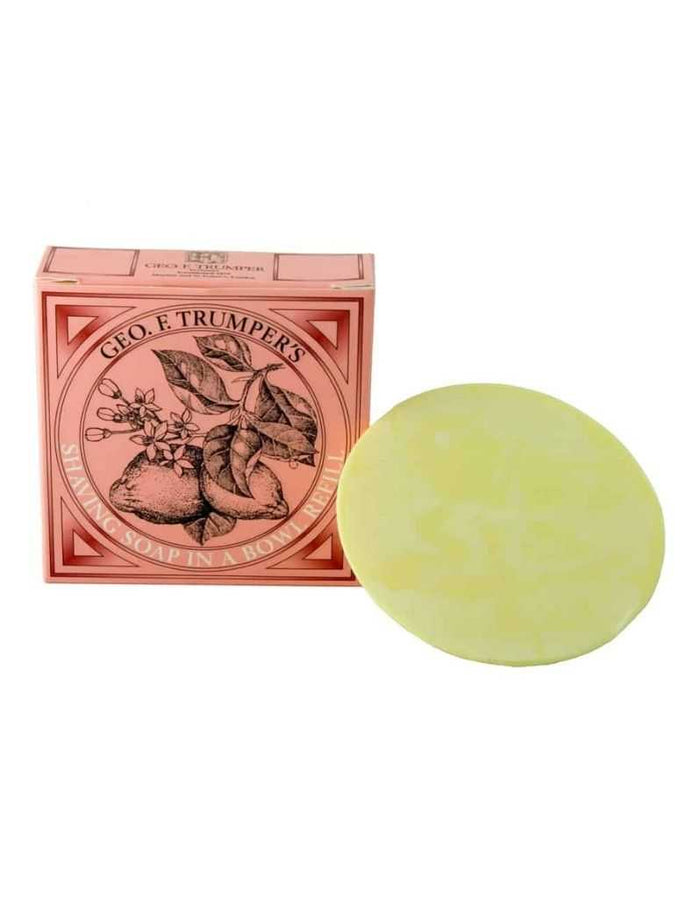 Geo. F. Trumper Limes shaving soap refill 80g puck with citrus scent for wet shave