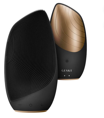 Geske SmartAppGuided 6-in-1 Sonic Thermo Facial Cleansing Brush In Gray Color Geske
