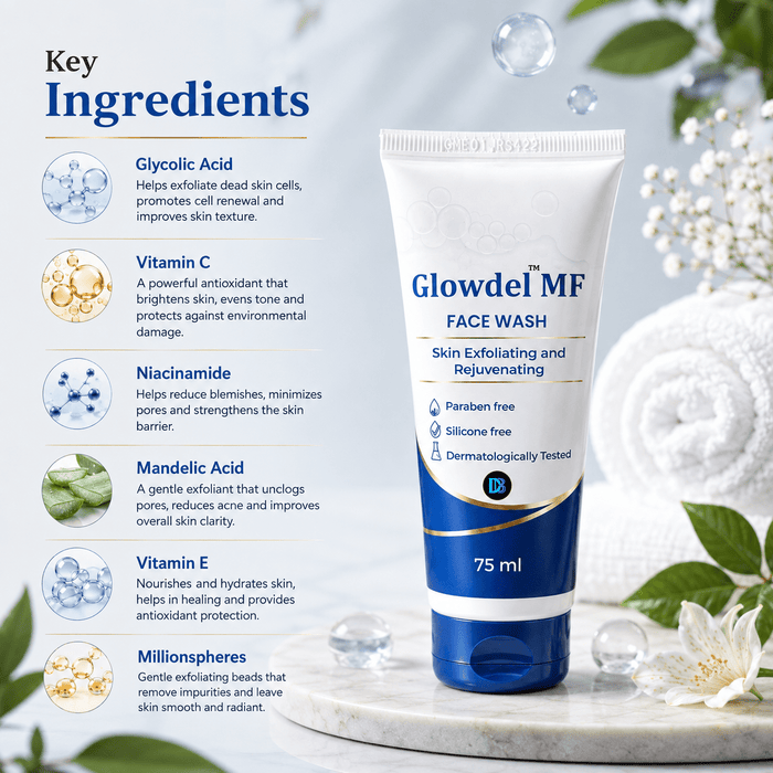Glowdel MF Face Wash 75ml - Cosmosentials