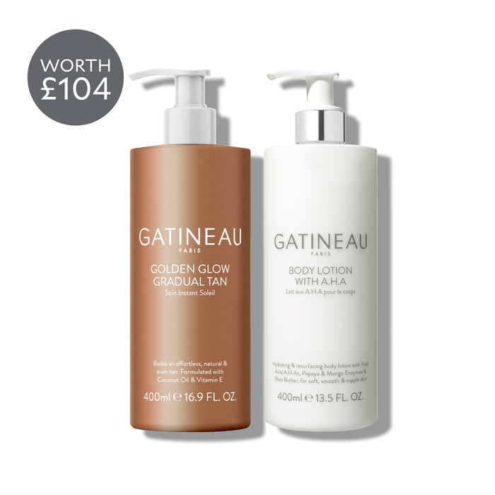 Golden Glow Gradual Tan & AHA Body Lotion Duo