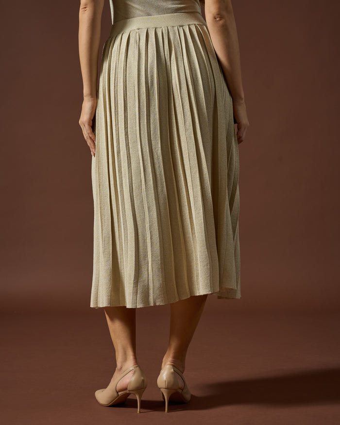 Golden Luxe Pleated Skirt
