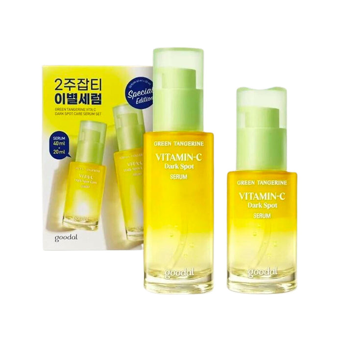 Goodal Green Tangerine Vitamin-C Dark Spot Serum Set Nudie Glow Australia