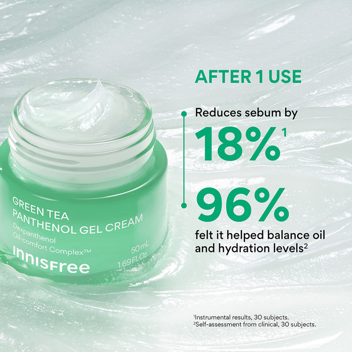 Green Tea Panthenol Gel Cream claims