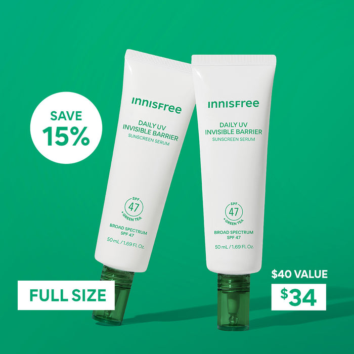 Green Tea Sunscreen Serum Duo: save 15%, $34 $40 value
