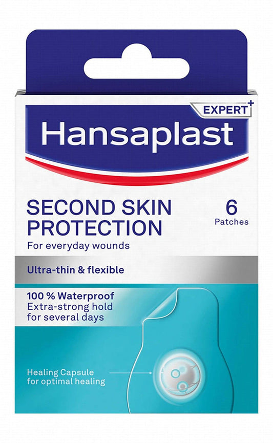 Hansaplast Second Skin Protection Water-Resistant Very Thin & Elastic Plasters, 6 per pack - Makkah Pharmacy