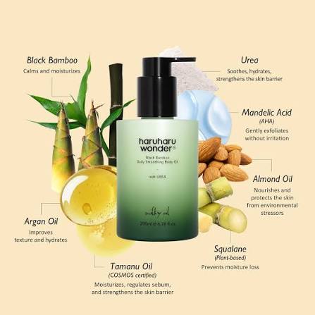 Haruharu Wonder Black Bamboo Daily Smoothing Body Oil 200ml