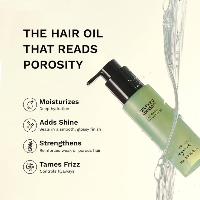 Haruharu Wonder Black Bamboo Frizz-Free Hair Oil 80ml