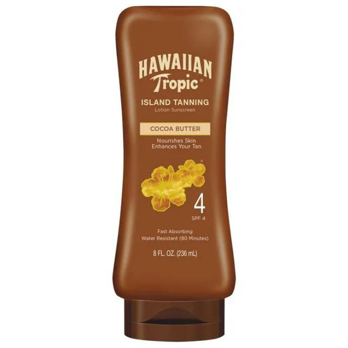 Hawaiian Tropic Island Tanning Cocoa Butter Lotion (SPF4) 236ml Hawaiian