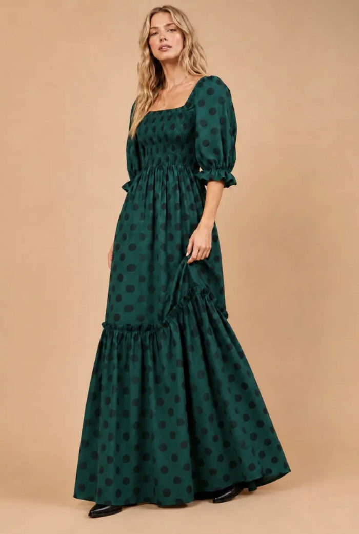 Helena Polka Dot Maxi Dress