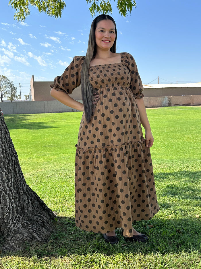 Helena Polka Dot Maxi Dress