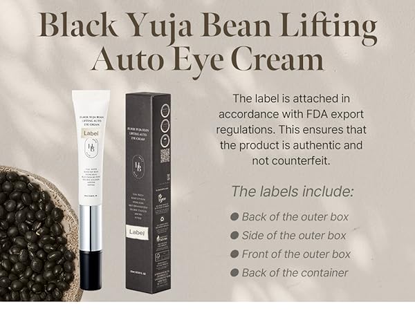 Heveblue Black Yuja Bean Lifting Auto Eye Cream 15ml