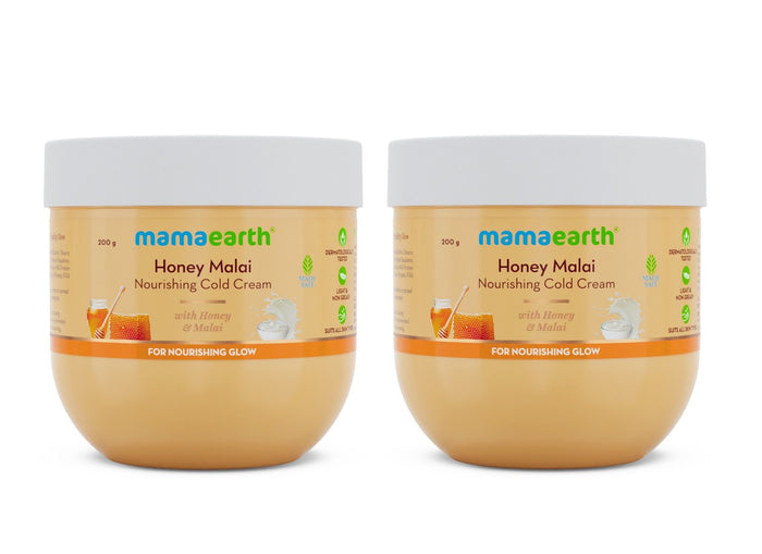 Honey Malai Cold Cream with Honey & Malai For Nourishing Glow - 200 g (Pack of 2)