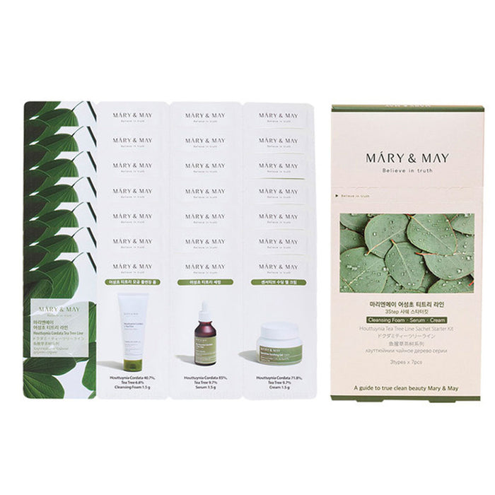 Mary & May Houttuynia Tea Tree Line 3 Step Sachet Starter Kit Nudie Glow Australia