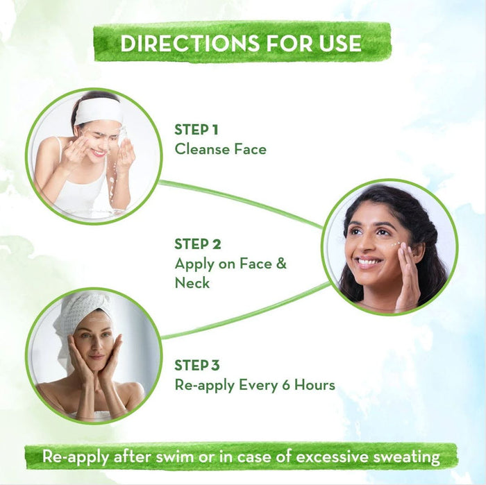 Directions for use HydraGel Indian Sunscreen cleanse apply reapply