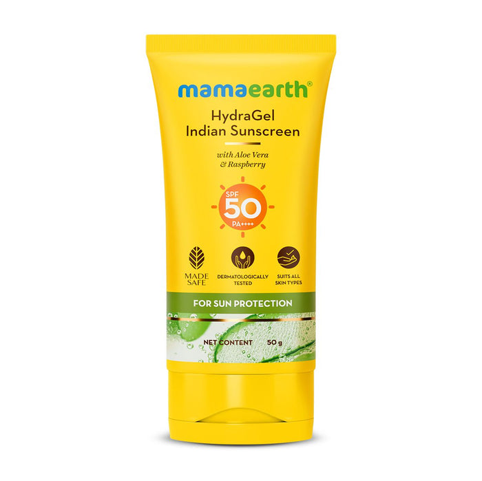 HydraGel Indian Sunscreen SPF 50 tube front view