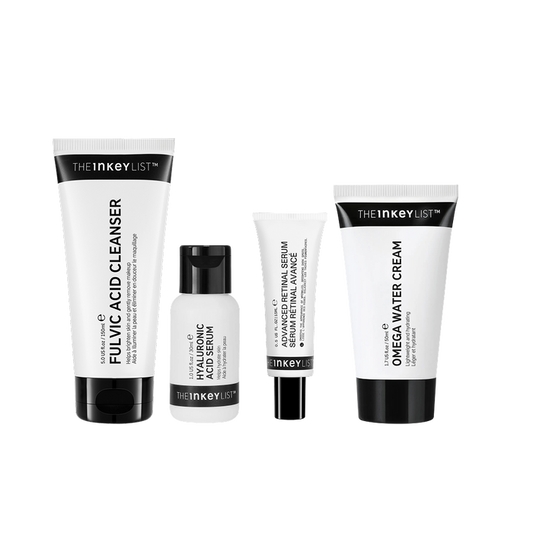 Set of skincare products from The INKEY List on a white background