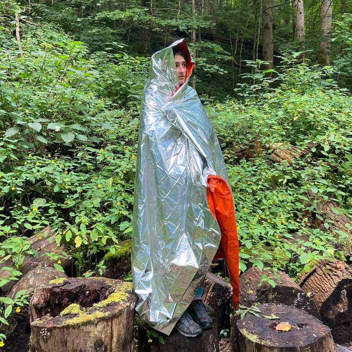 Orange Hypothermia Wrap, in use