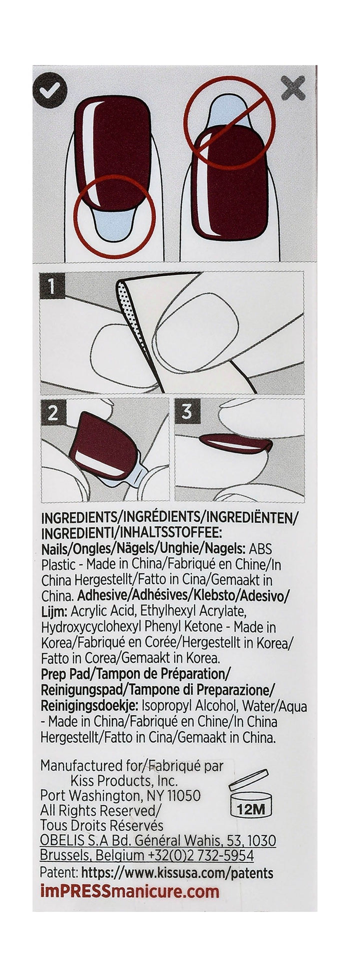 ImPRESS Color One Step Press-On Manicure Kit I'm Not A Cinna 014, 1 Pack - Makkah Pharmacy