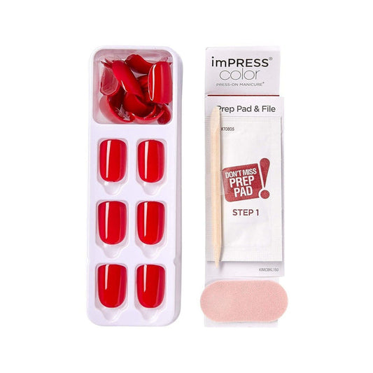 ImPRESS Color One Step Press-On Manicure Kit Reddy Or Not 013, 1 Pack - Makkah Pharmacy