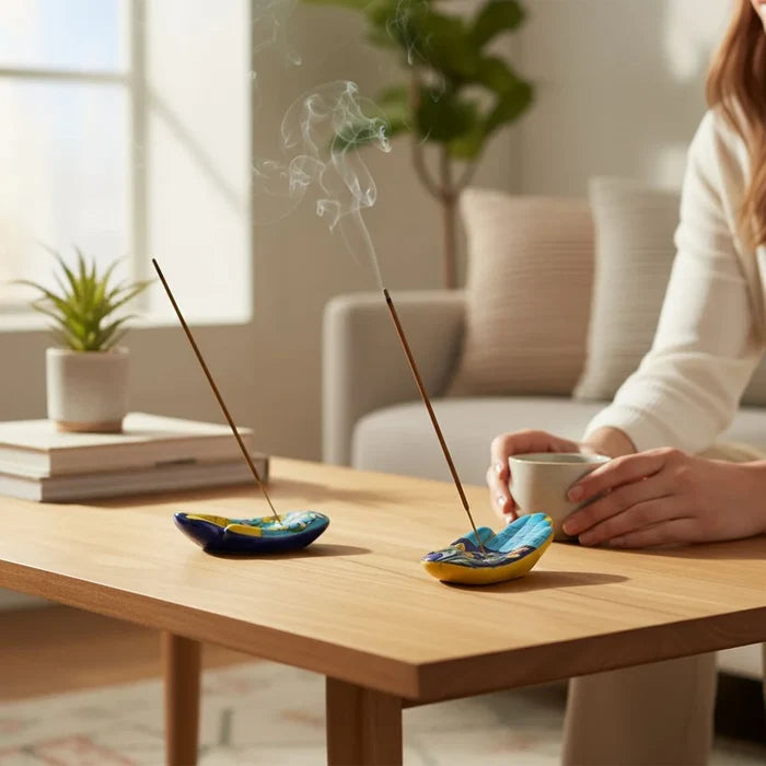 Incense Stick Holder – Hand Shape - Blue