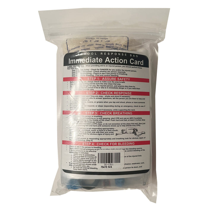 Individual Response Kit II, back of packaging