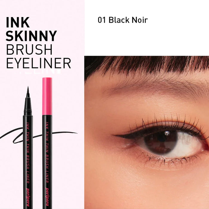 Peripera Ink Thin Thin Brush Liner 01 BLACK NOIR Nudie Glow Australia