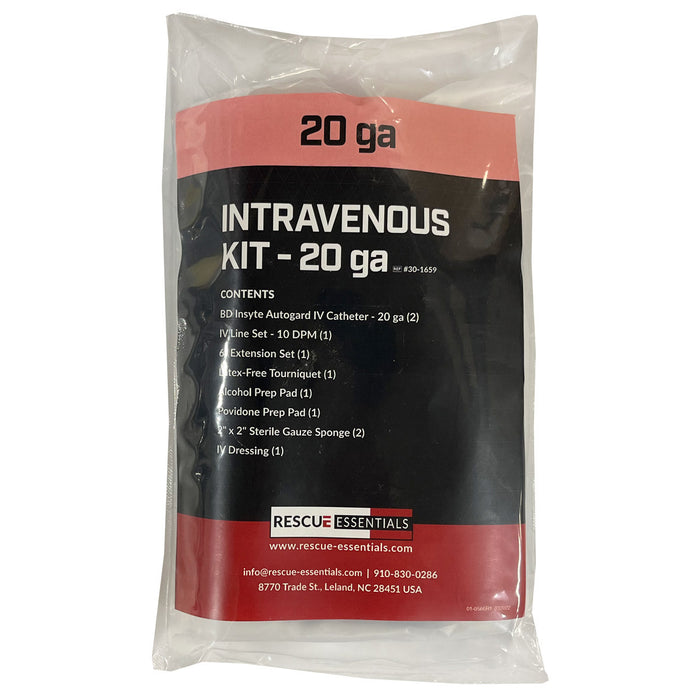 Intravenous Kit 20 gauge front