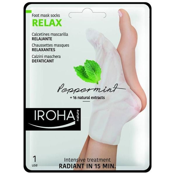 Iroha Nature Foot Socks Mask Relax Peppermint - Makkah Pharmacy