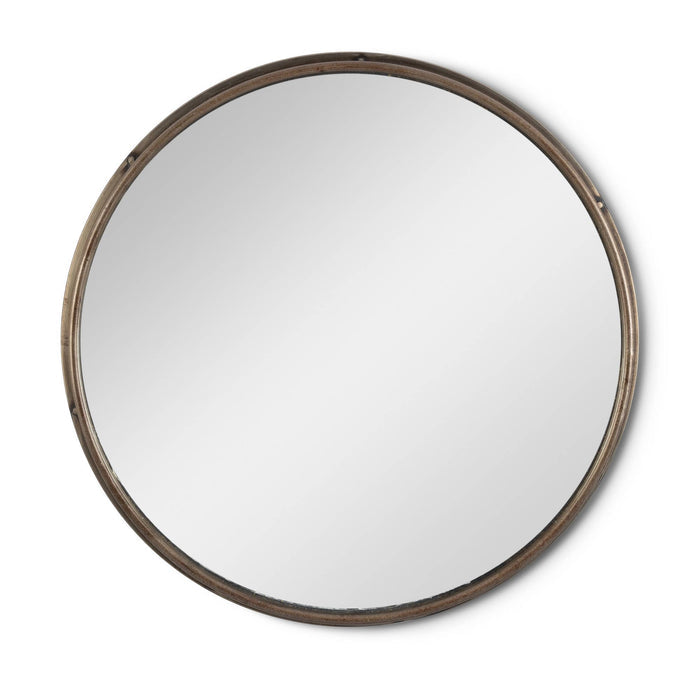 Iron Frame Mirrored Trays, Set of 2