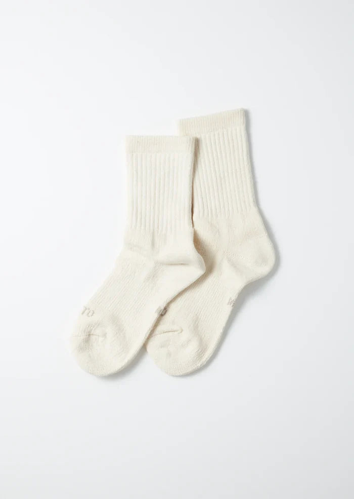 Ivory Double Face Mini Crew Socks