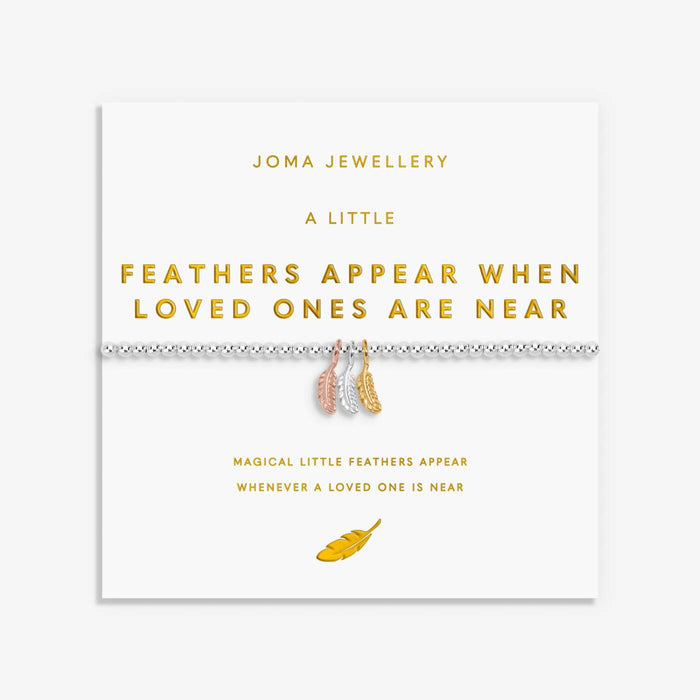 Joma Jewellery A Little Charmed Moments 'Feathers Appear When Loved Ones Are Near' Bracelet - Precious Sparkle