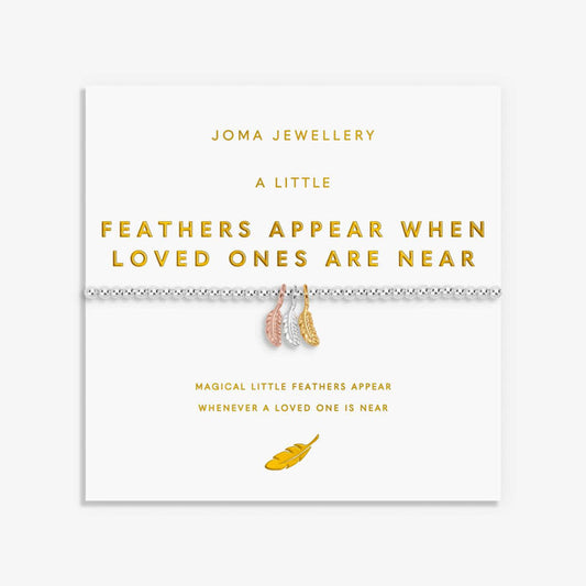 Joma Jewellery A Little Charmed Moments 'Feathers Appear When Loved Ones Are Near' Bracelet - Precious Sparkle