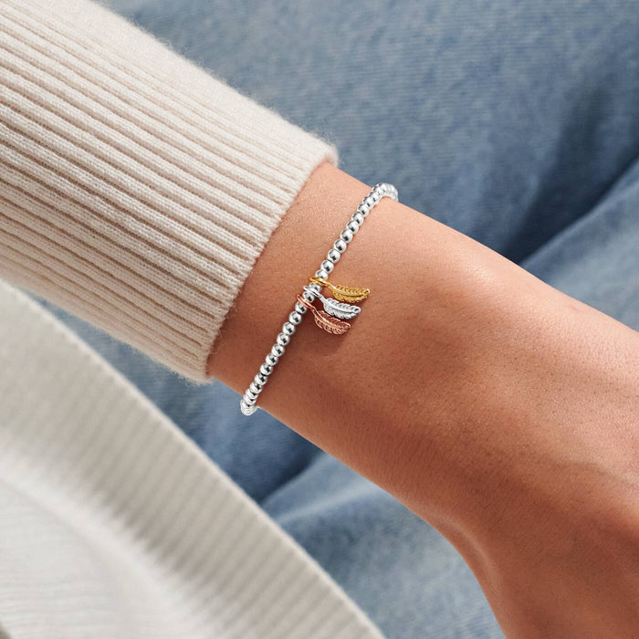Joma Jewellery A Little Charmed Moments 'Feathers Appear When Loved Ones Are Near' Bracelet - Precious Sparkle