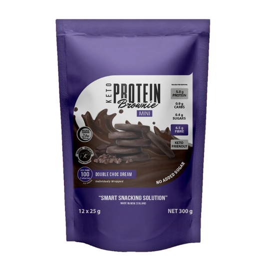 Justine's Protein Brownie Mini Double Chocolate - 25g x 12s Justine's
