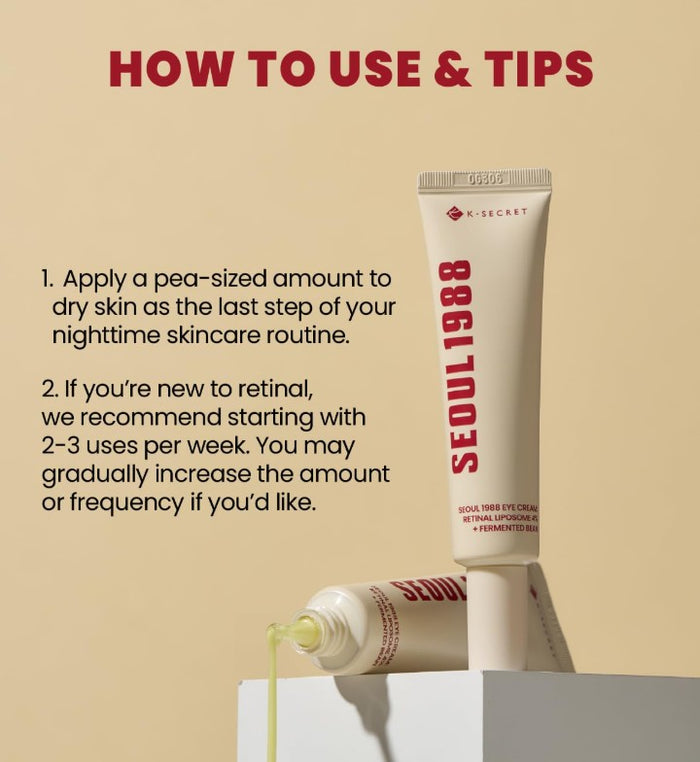 K-SECRET SEOUL 1988 Eye Cream : Retinal Liposome 4% + Fermented Bean, 30ml / 1.01 fl.oz.