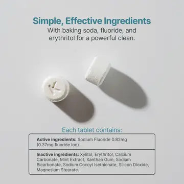 Kaylaan Mint Toothpaste Tablets - With Fluoride - 90 Count