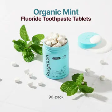 Kaylaan Mint Toothpaste Tablets - With Fluoride - 90 Count