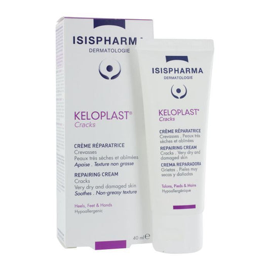 Keloplast Hypoallergenic Crack Repairing Cream for Very Dry & Damaged Skin-On Heels, Feet & Hands, 40ml - Makkah Pharmacy