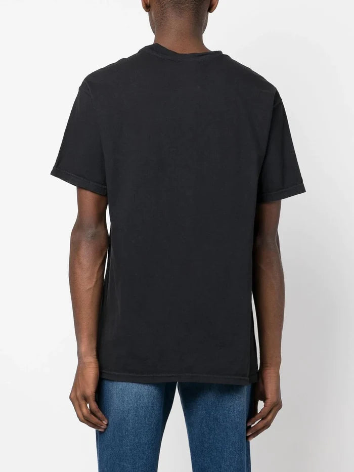 KIDSUPER Logo-Print T-shirt Black/Blue - MAISONDEFASHION.COM