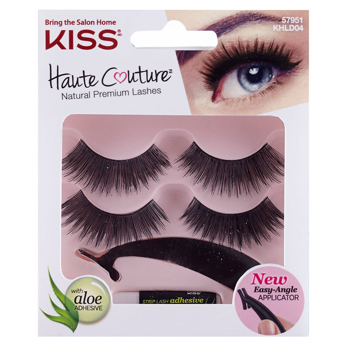 Kiss Haute Couture Eyelashes Duo Pack With Applicator Khld04