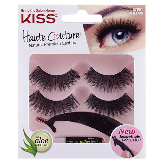 Kiss Haute Couture Eyelashes Duo Pack With Applicator Khld04