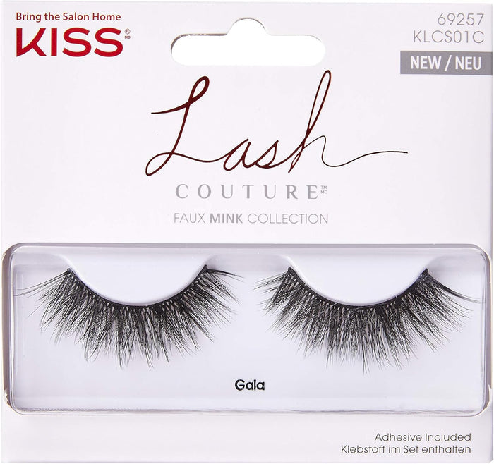 Kiss Lash Couture Mink Collection Eyelashes Klcs01C, Gala, Taupe/Glitter, 1 Pair