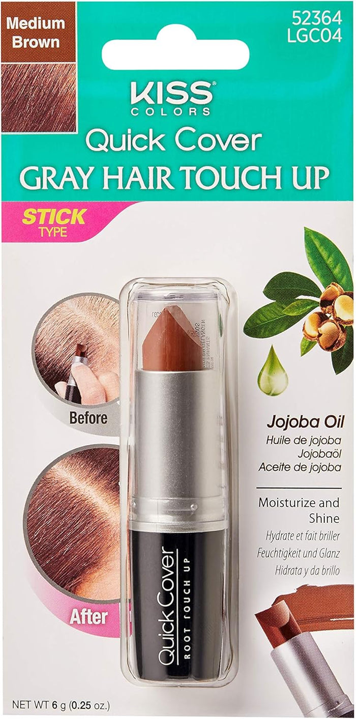 KISS LGC 04 TOUCH UP COLOR STICK MED BROWN - Makkah Pharmacy