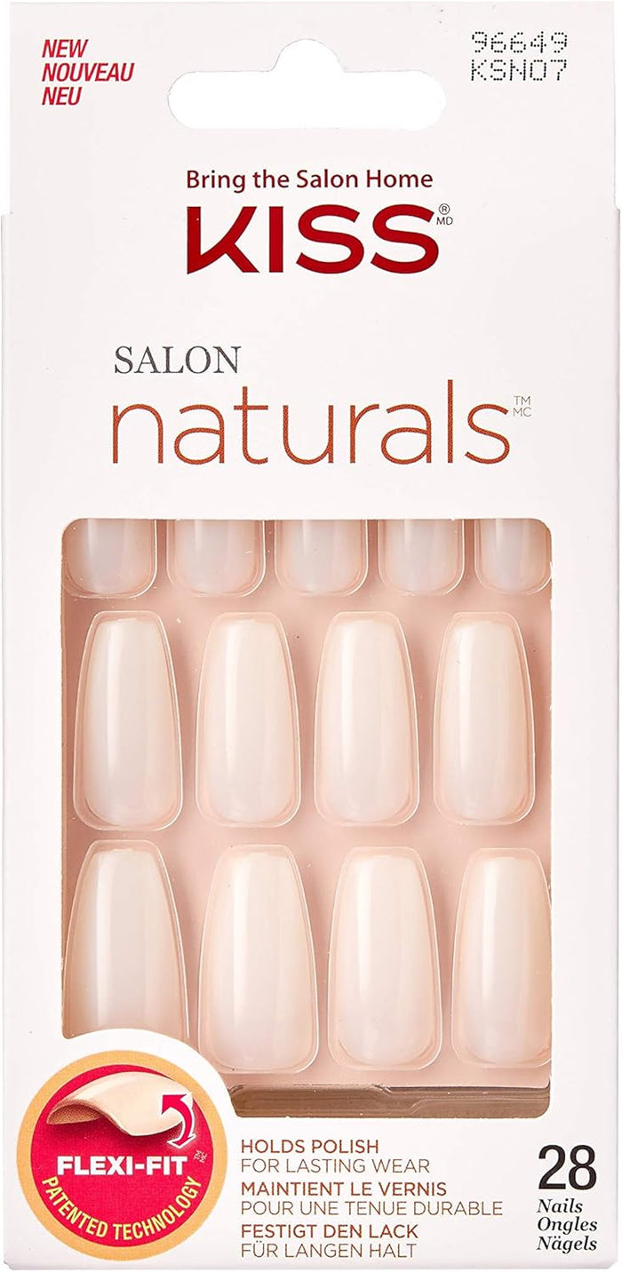 Kiss Salon Naturals Nails Coffin Shape Long Ksn07C