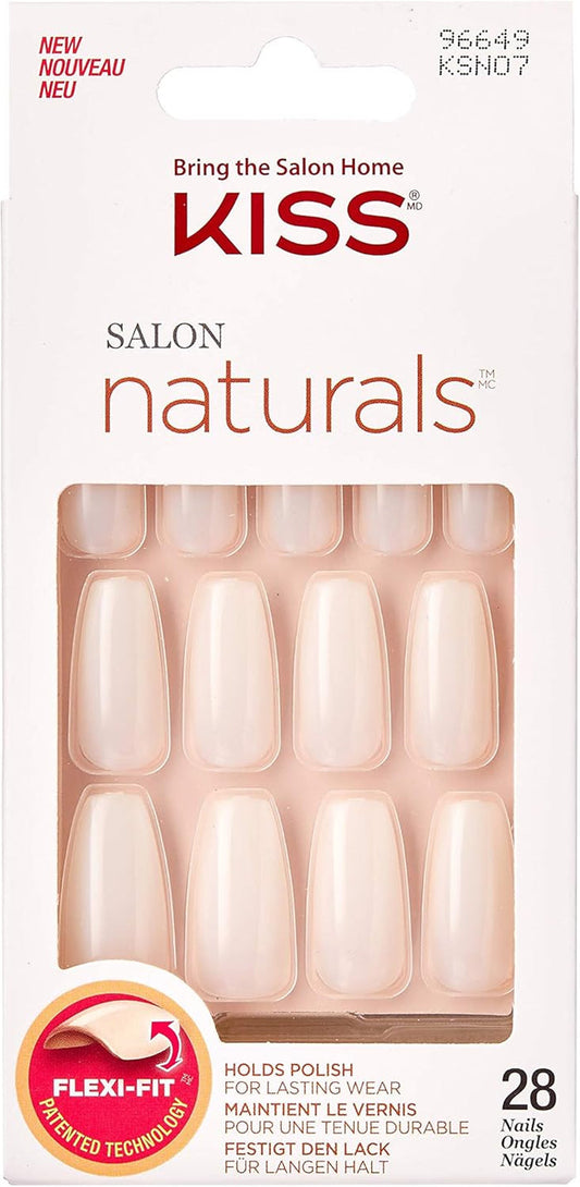 Kiss Salon Naturals Nails Coffin Shape Long Ksn07C