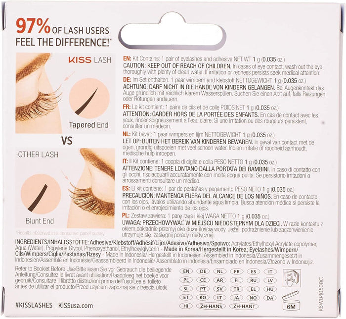 Kiss So Wispy Tapered Lashes with Aloe Adhesive 03, 1 Pack - Makkah Pharmacy