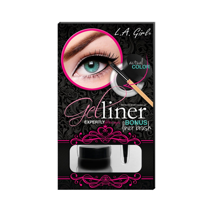 HOK Makeup L.A. Girl Gel Liner Kit - Very Black L.A. Girl Black Eyeliner Eyes L.A. Girl LA Girl LAgirl Makeup