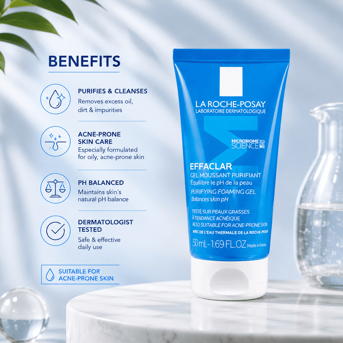 La Roche-Posay Effaclar Purifying Foaming Gel 50ml - Cosmosentials