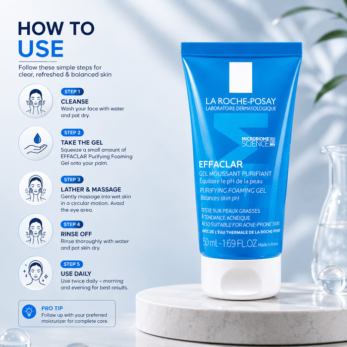 La Roche-Posay Effaclar Purifying Foaming Gel 50ml - Cosmosentials
