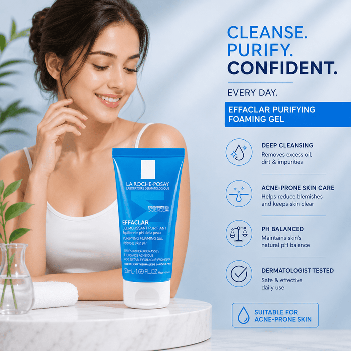 La Roche-Posay Effaclar Purifying Foaming Gel 50ml - Cosmosentials